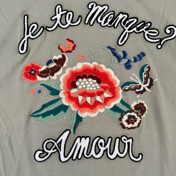 Miss Me ~Je Te Manque? (You miss me?) ~ round neck Tshirt dress ~ size Medium - Picture 5 of 11